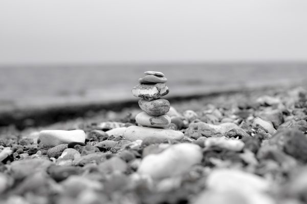 Blance - sten på stranden. Fotokunst